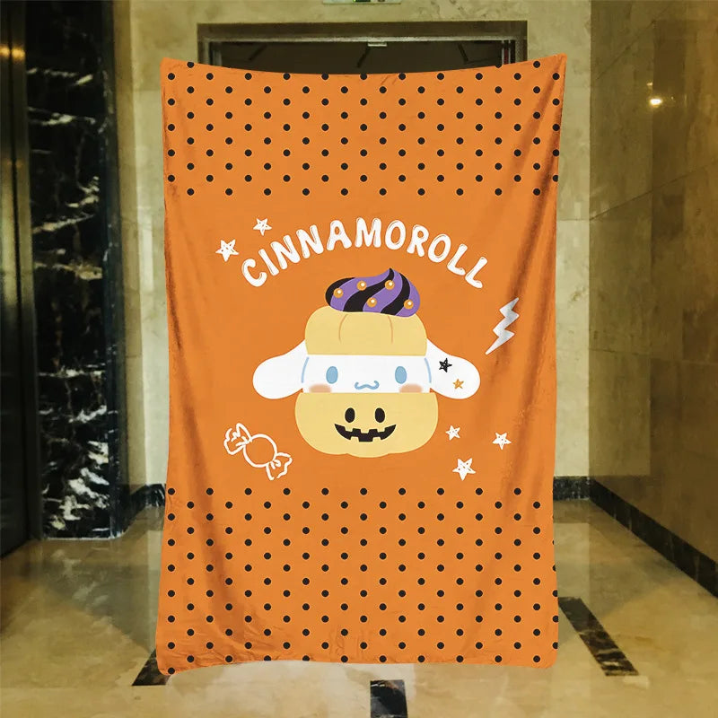 Hello Kitty Halloween Cotton Blanket Hello Kitty Halloween Cotton Blanket Furvenzy 11 75X100cm