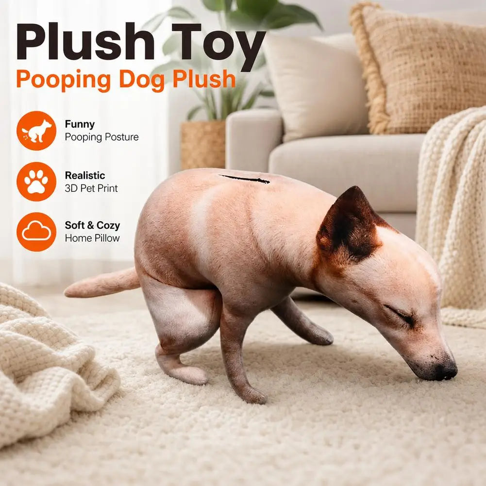 Realistic Squatting Dog Plush Pillow Throw Cushion Realistic Squatting Dog Plush Pillow Throw Cushion