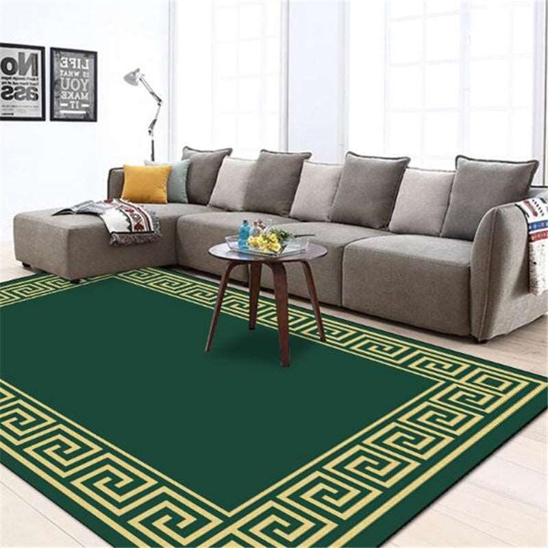 Carpet for Living Room - Green Golden Carpet for Living Room - Green Golden Furvenzy