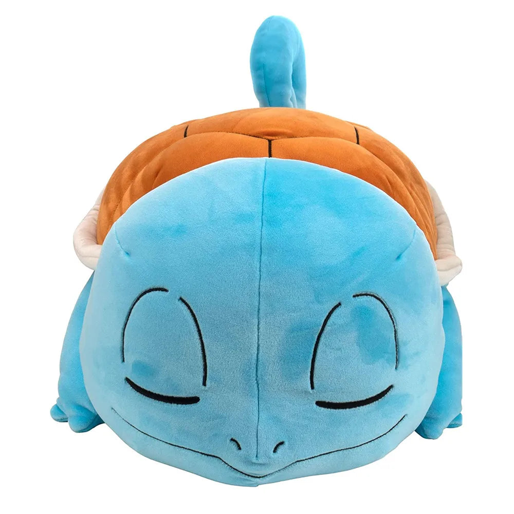 Pokemon Squirtle Sleeping Stuffed Plush Toy Plush toy of a blue and orange creature on a white background