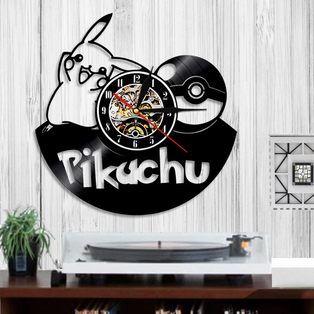 Pokemon Pikachu Vinyl Wall Clock Pokemon Pikachu Vinyl Wall Clock Furvenzy