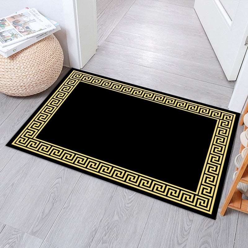 Carpet for Living Room - Black Yellow Carpet for Living Room - Black Yellow Furvenzy