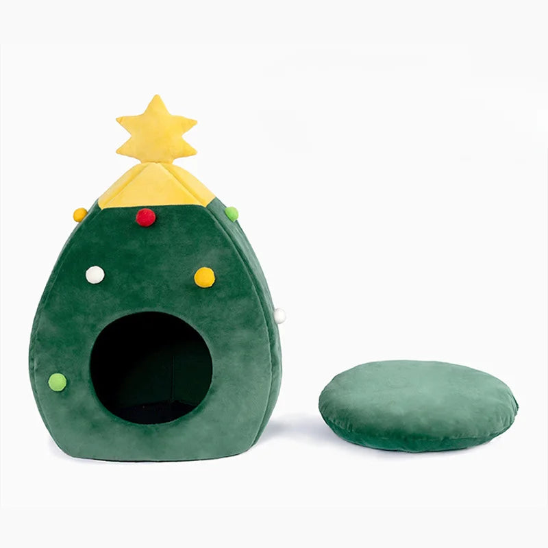 Christmas Cat Dog Pet Bed Cave Christmas Cat Dog Pet Bed Cave Furvenzy