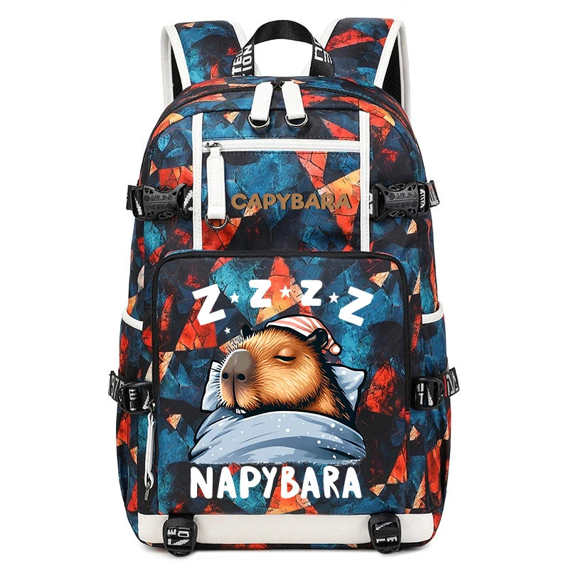 Capybara Backpack – Large Capacity Lightweight Travel School Bag Capybara Backpack – Large Capacity Lightweight Travel School Bag