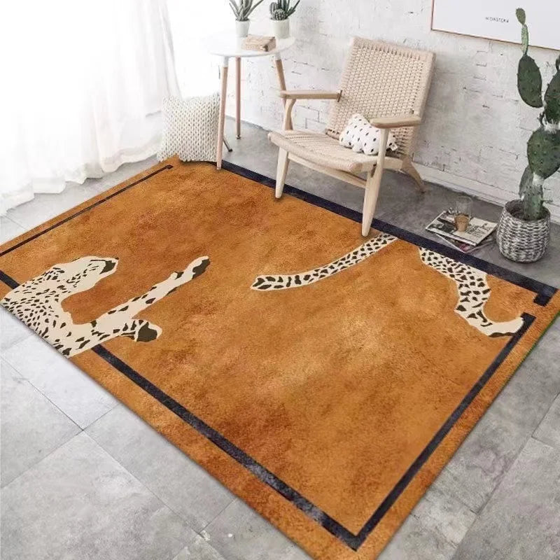 Leopard Print Luxury Rug Carpet Leopard Print Luxury Rug Carpet Furvenzy A 80x160CM