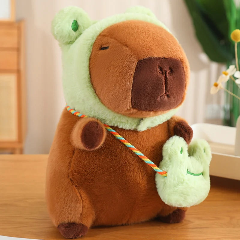 Capybara Squishmallow Dinosaur Plush Capybara Squishmallow Dinosaur Plush Furvenzy Frog Capybara About 25cm
