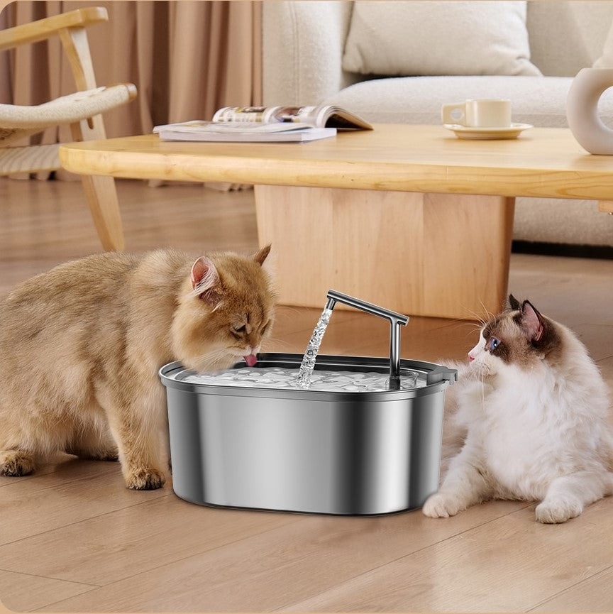 Pet Water Fountain Stainless Steel Pet Water Fountain Stainless Steel Furvenzy