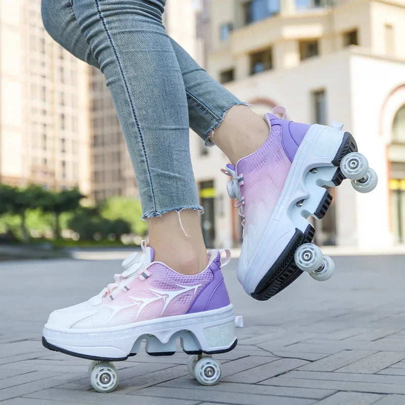 Deform Double Row Roller Skate Shoes Deform Double Row Roller Skate Shoes Furvenzy