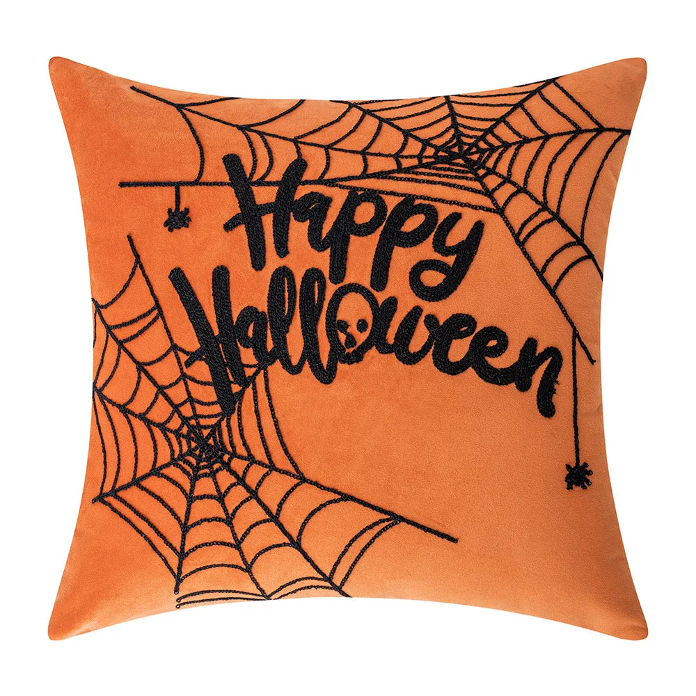 Halloween Cushion Cover Pillowcase Halloween Cushion Cover Pillowcase Furvenzy Spider Web 45x45cm