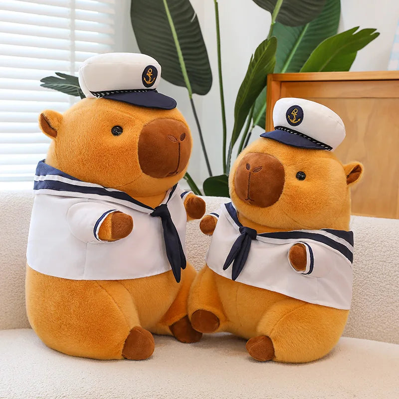 Capybara Navy Sailor Squishmallow Capybara Navy Sailor Squishmallow Furvenzy