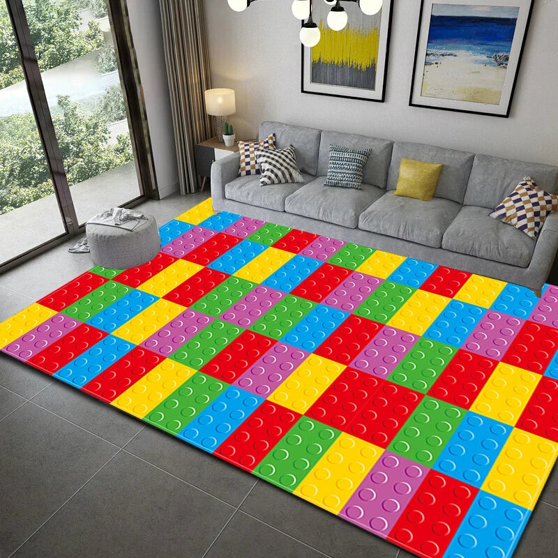 3D Geometric Block Area Rug Carpet 3D Geometric Block Area Rug Carpet Furvenzy