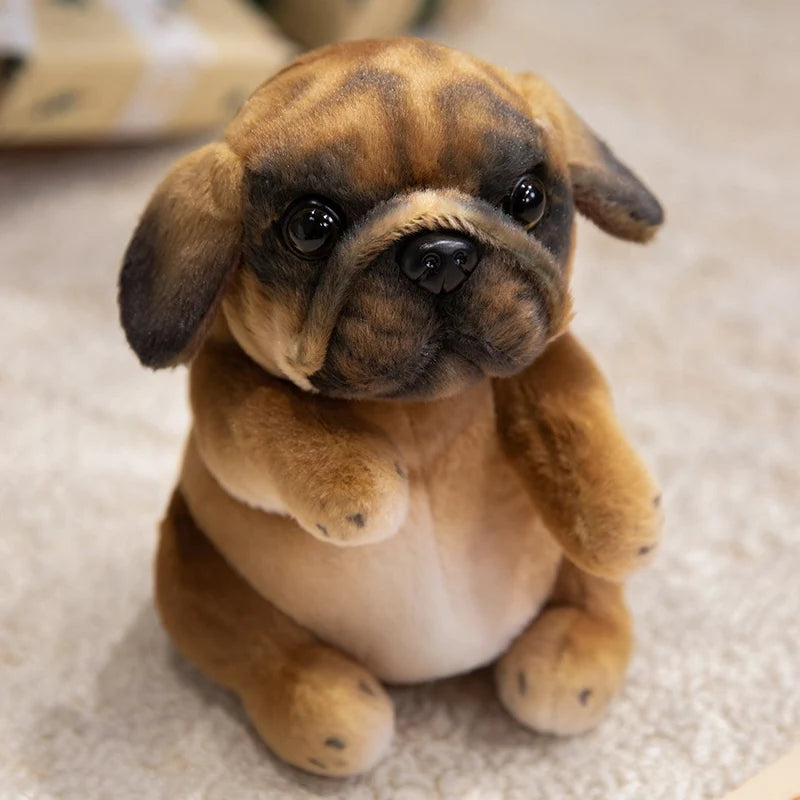 Realistic Poodle & Pug Puppy Plush Stuffed Toy Realistic Poodle & Pug Puppy Plush Stuffed Toy