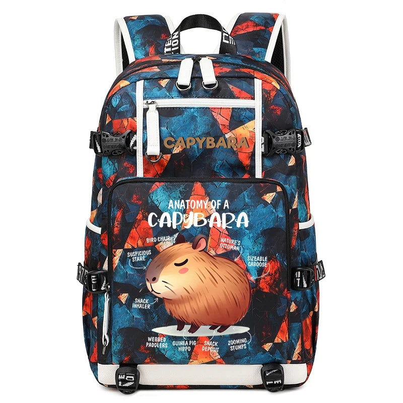 Capybara Backpack – Large Capacity Lightweight Travel School Bag Capybara Backpack – Large Capacity Lightweight Travel School Bag