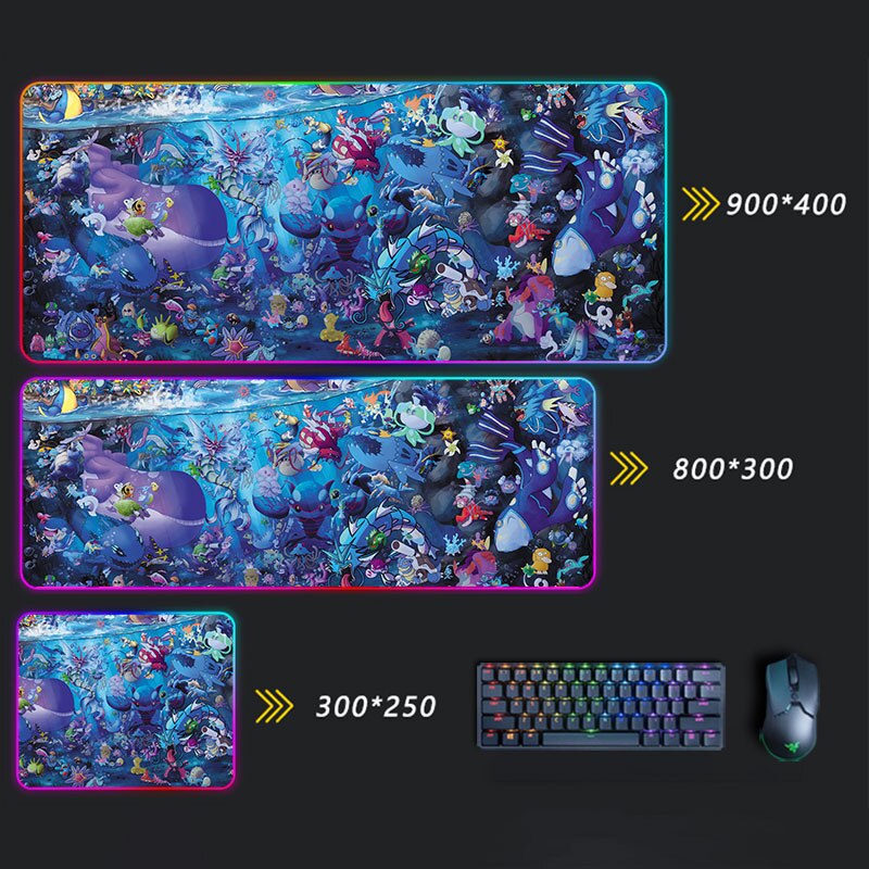 Pokemon Pikachu LED Mousepad Pokemon Pikachu LED Mousepad Furvenzy 3 350x250x30mm