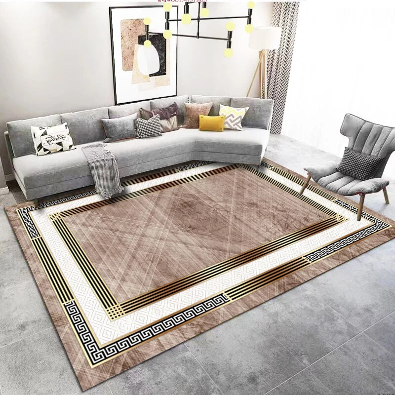 Luxury Living Room Golden Carpet 1