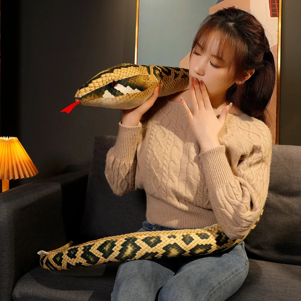 Realistic Simulated Python Snake Plush Toy Realistic Simulated Python Snake Plush Toy Furvenzy