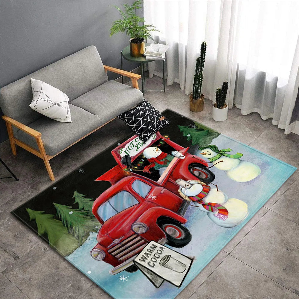 Christmas Santa Elk Living Room Carpet Christmas Santa Elk Living Room Carpet Furvenzy 07 40x60cm (16x24inch)