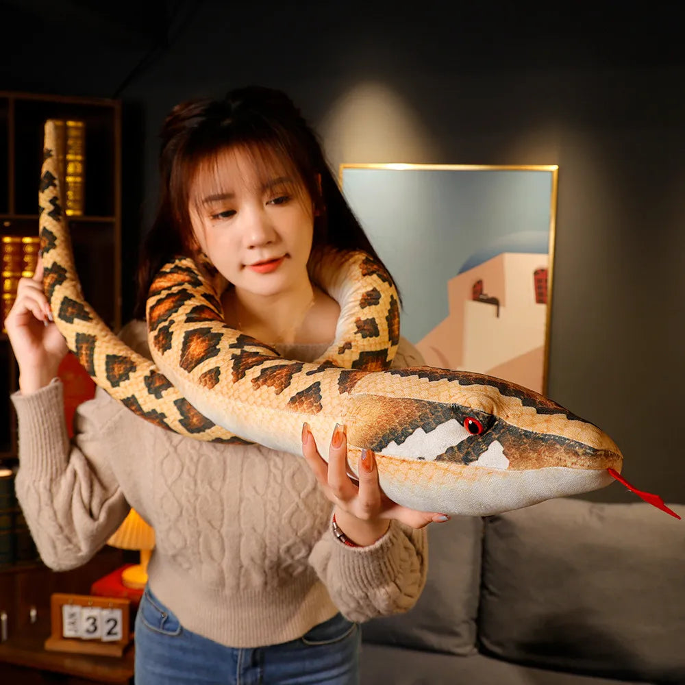 Realistic Simulated Python Snake Plush Toy Realistic Simulated Python Snake Plush Toy Furvenzy