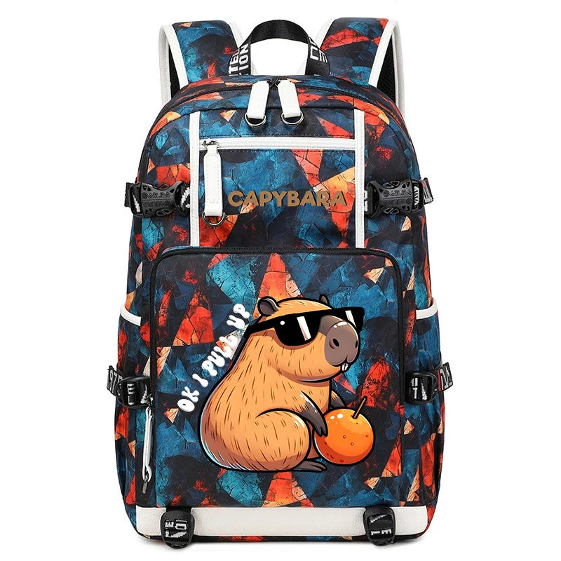 Capybara Backpack – Large Capacity Lightweight Travel School Bag Capybara Backpack – Large Capacity Lightweight Travel School Bag