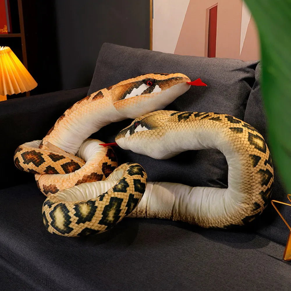 Realistic Simulated Python Snake Plush Toy Realistic Simulated Python Snake Plush Toy Furvenzy