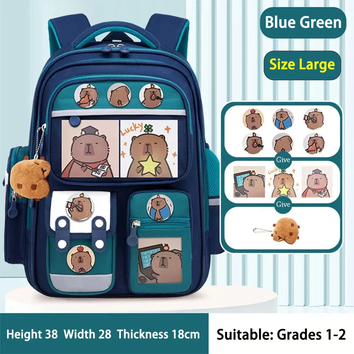 Capybara School Backpack – Large Waterproof Bag with Ergonomic Design Capybara School Backpack – Large Waterproof Bag with Ergonomic Design