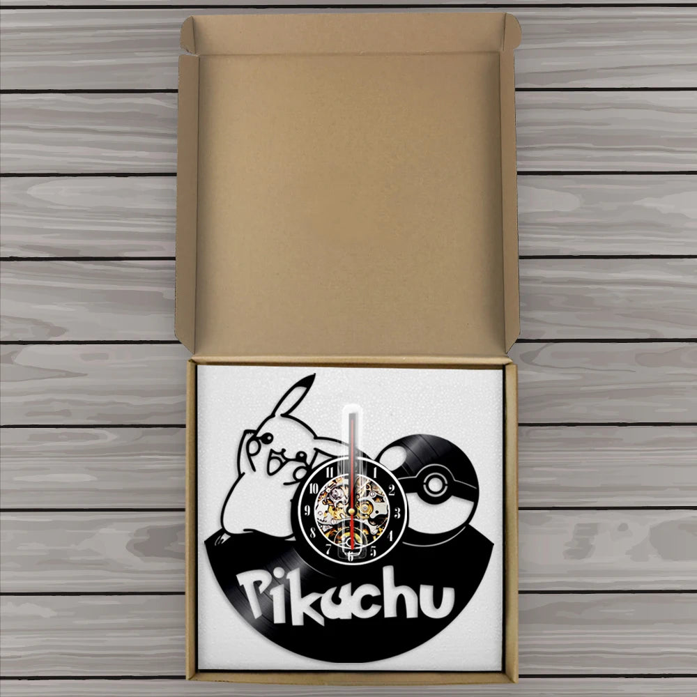 Pokemon Pikachu Vinyl Wall Clock Pokemon Pikachu Vinyl Wall Clock Furvenzy