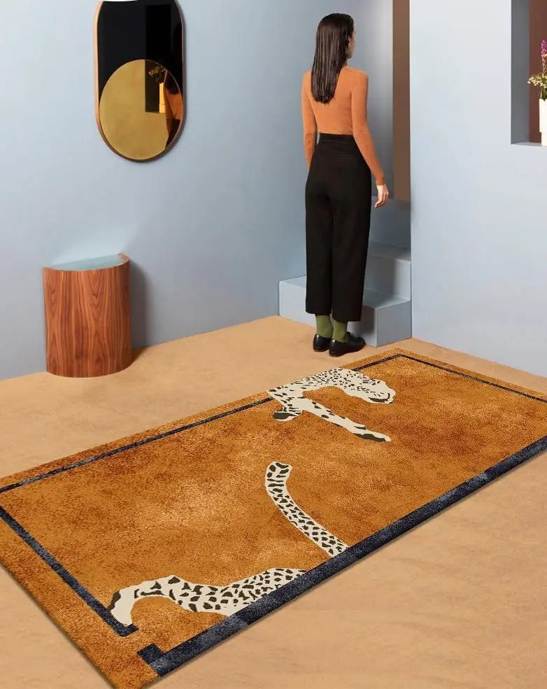 Leopard Print Luxury Rug Carpet Leopard Print Luxury Rug Carpet Furvenzy