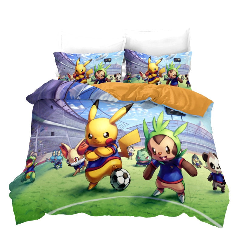 Pokemon Pikachu Anime Quilt Cover Pokemon Pikachu Anime Quilt Cover Furvenzy 16 Two-piece 140x210cm
