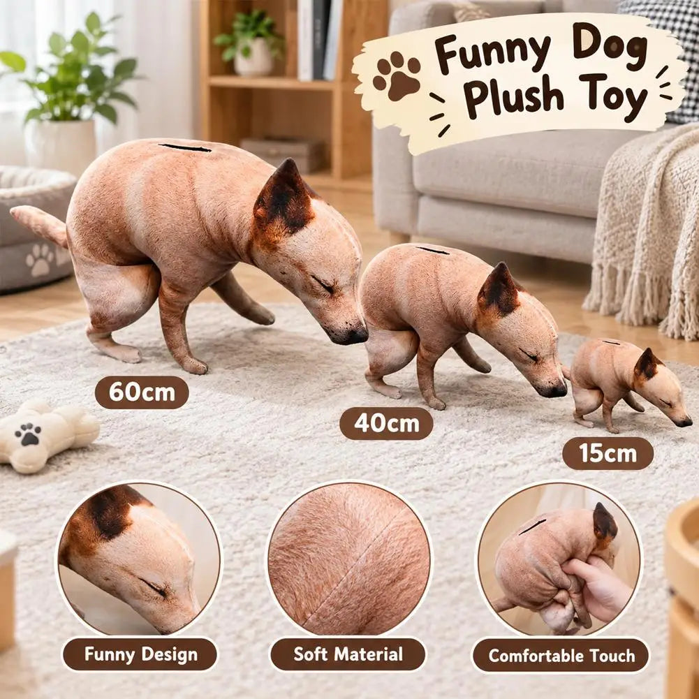 Realistic Squatting Dog Plush Pillow Throw Cushion Realistic Squatting Dog Plush Pillow Throw Cushion