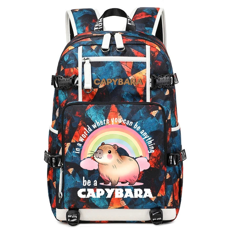 Capybara Backpack – Large Capacity Lightweight Travel School Bag Capybara Backpack – Large Capacity Lightweight Travel School Bag
