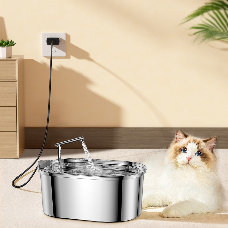 Pet Water Fountain Stainless Steel Pet Water Fountain Stainless Steel Furvenzy