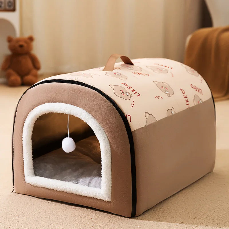 Foldable Dog Cave Bed Foldable Dog Cave Bed Furvenzy 1 S - 35x30x30cm - 1.5 Kg Pet