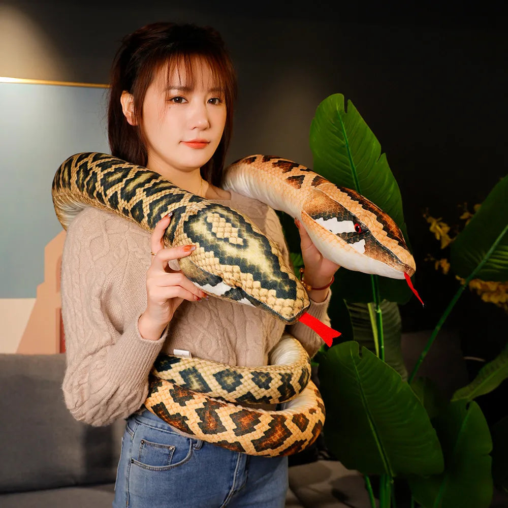 Realistic Simulated Python Snake Plush Toy Realistic Simulated Python Snake Plush Toy Furvenzy