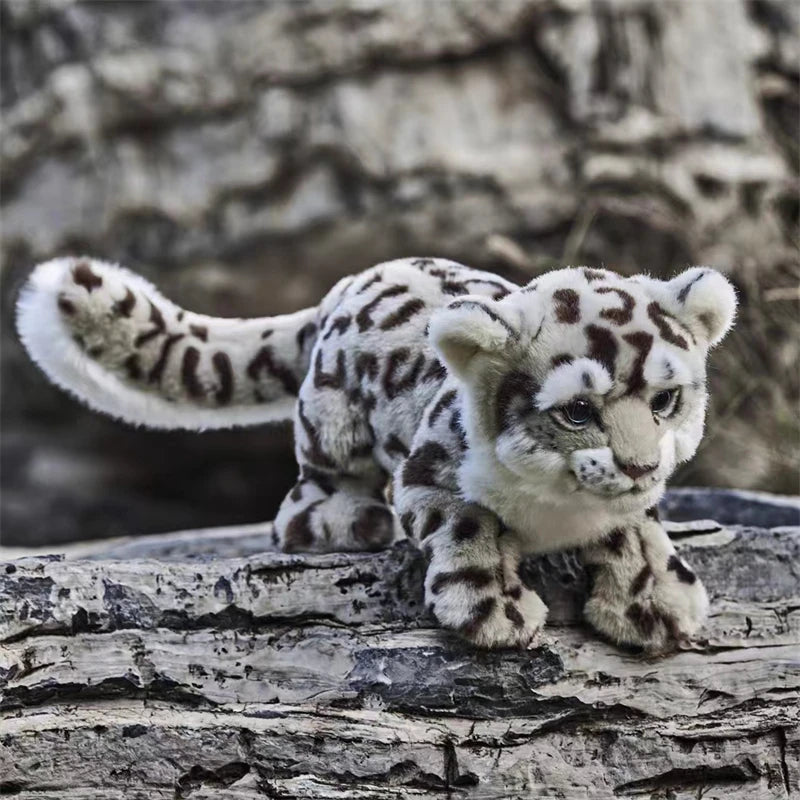 Realistic Snow Leopard Plush Stuffed Toy 1