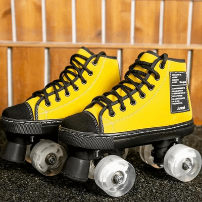 Canvas Quad Roller Skates Shoes for Beginners 8