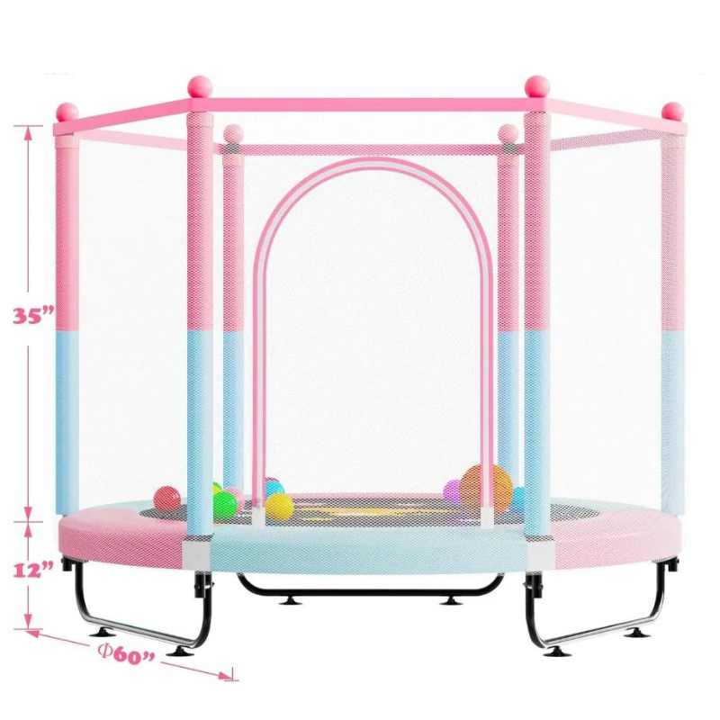 5 FT Trampoline for Kids with Basketball Hoop 5 FT Trampoline for Kids with Basketball Hoop Furvenzy