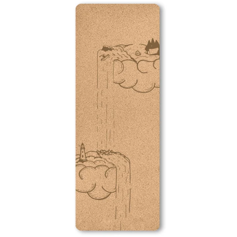 Artistic Natural Cork TPE Yoga Pilates Mat Artistic Natural Cork TPE Yoga Pilates Mat Furvenzy Cloud