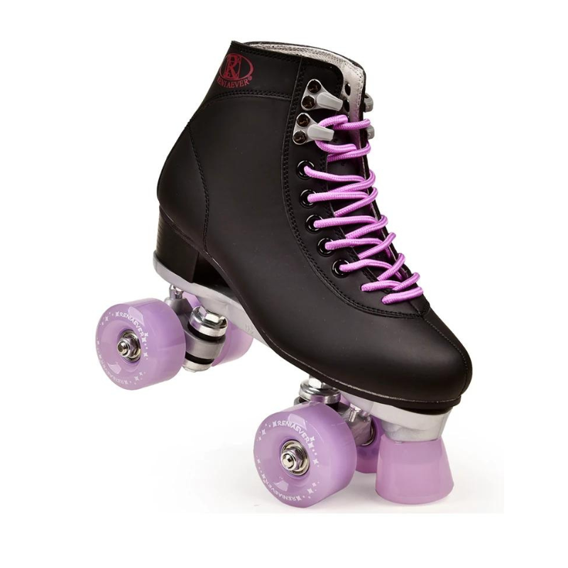 Double Line Roller Skates for Men & Women Double Line Roller Skates for Men & Women Furvenzy Purple Men's 4 (Ladies 5)