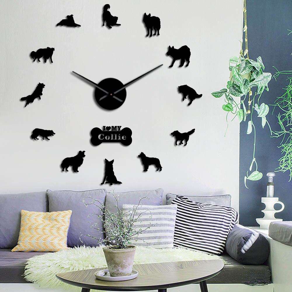 Border Collie Wall Clock Border Collie Wall Clock Furvenzy