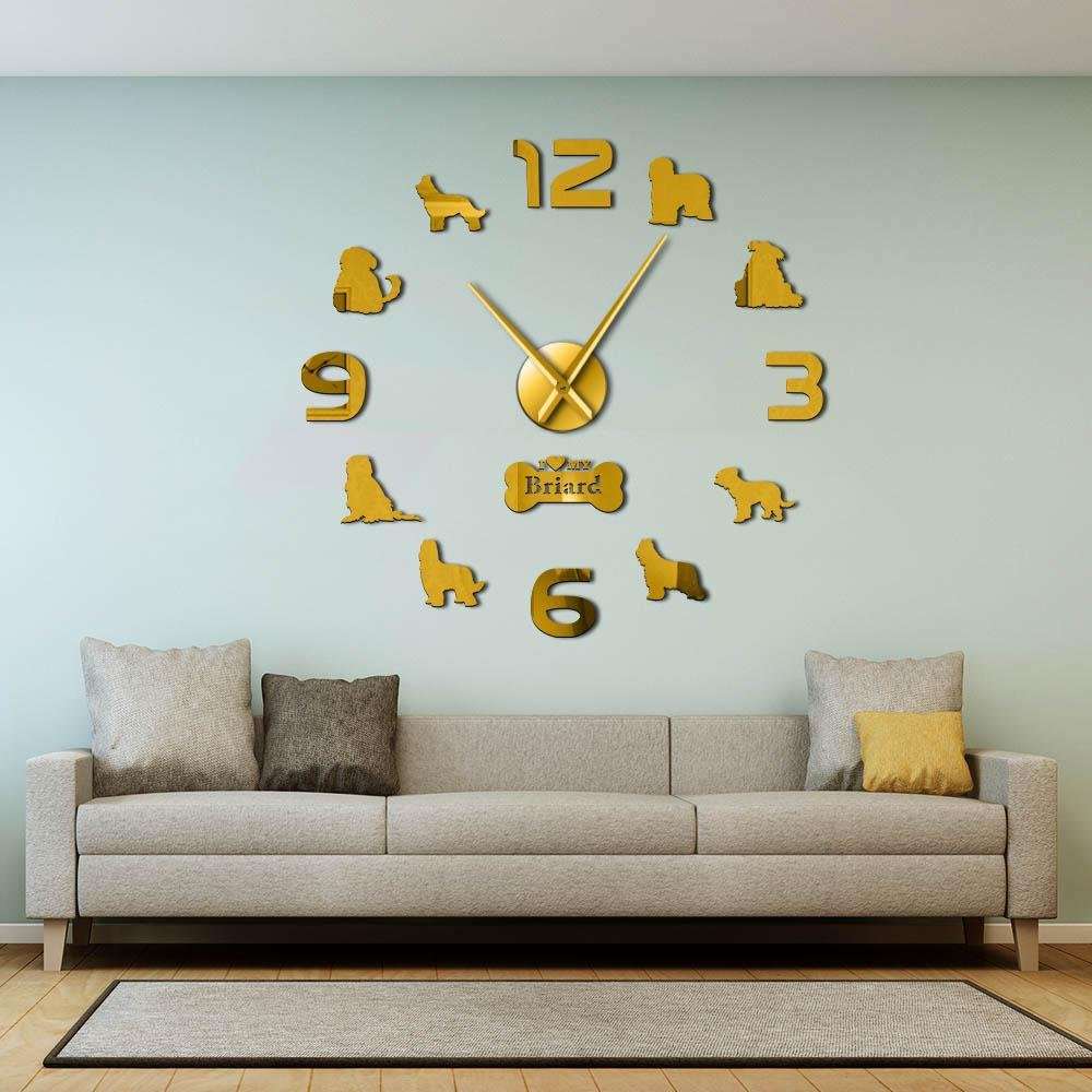 Briard Dog Wall Clock Briard Dog Wall Clock Furvenzy