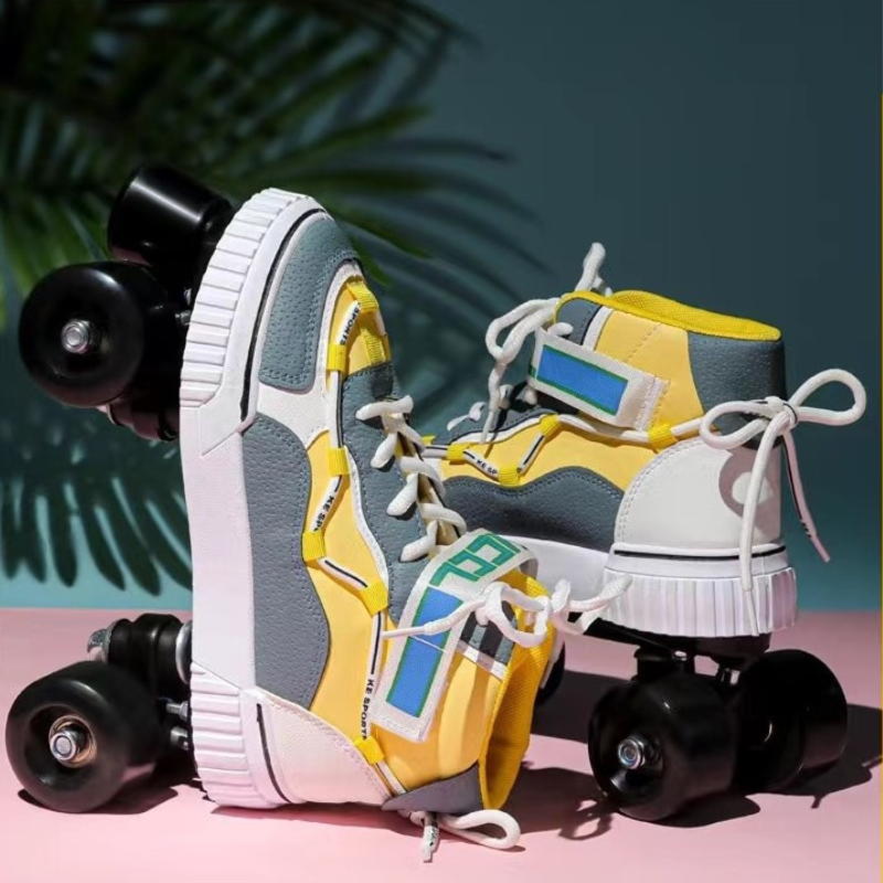 Roller Skates Shoes Patines for Women & Men Roller Skates Shoes Patines for Women & Men Furvenzy Black Wheel 2 Men's 5 (Ladies 6)