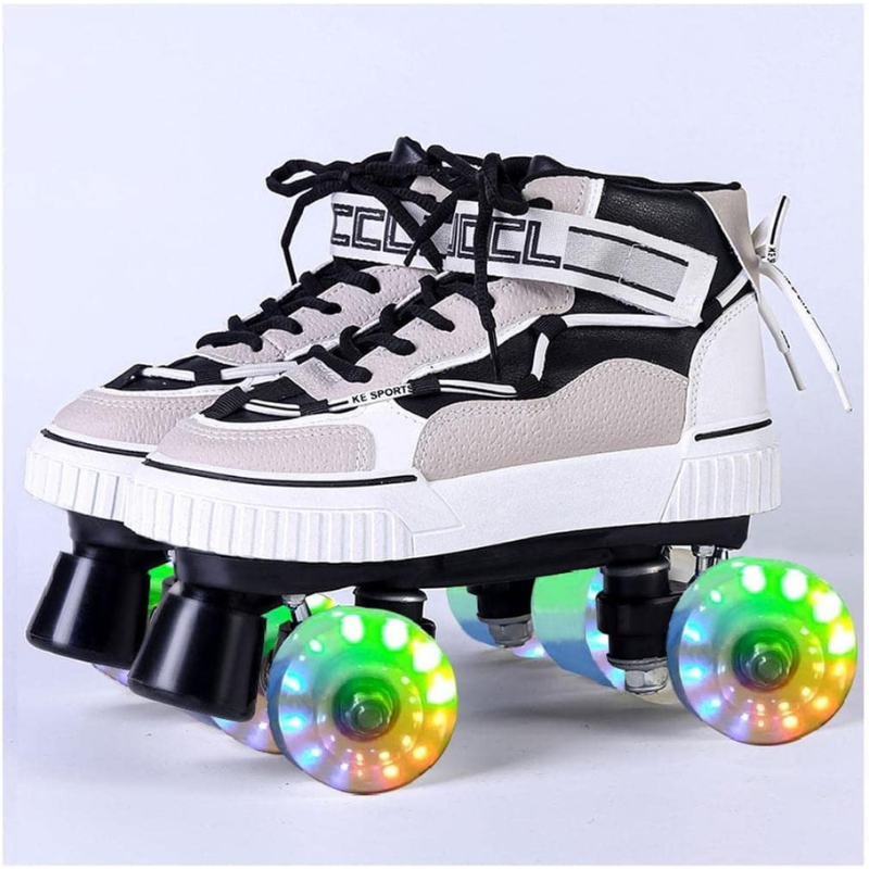 Roller Skates Shoes Patines for Women & Men Roller Skates Shoes Patines for Women & Men Furvenzy Flash Wheel 1 Men's 5 (Ladies 6)
