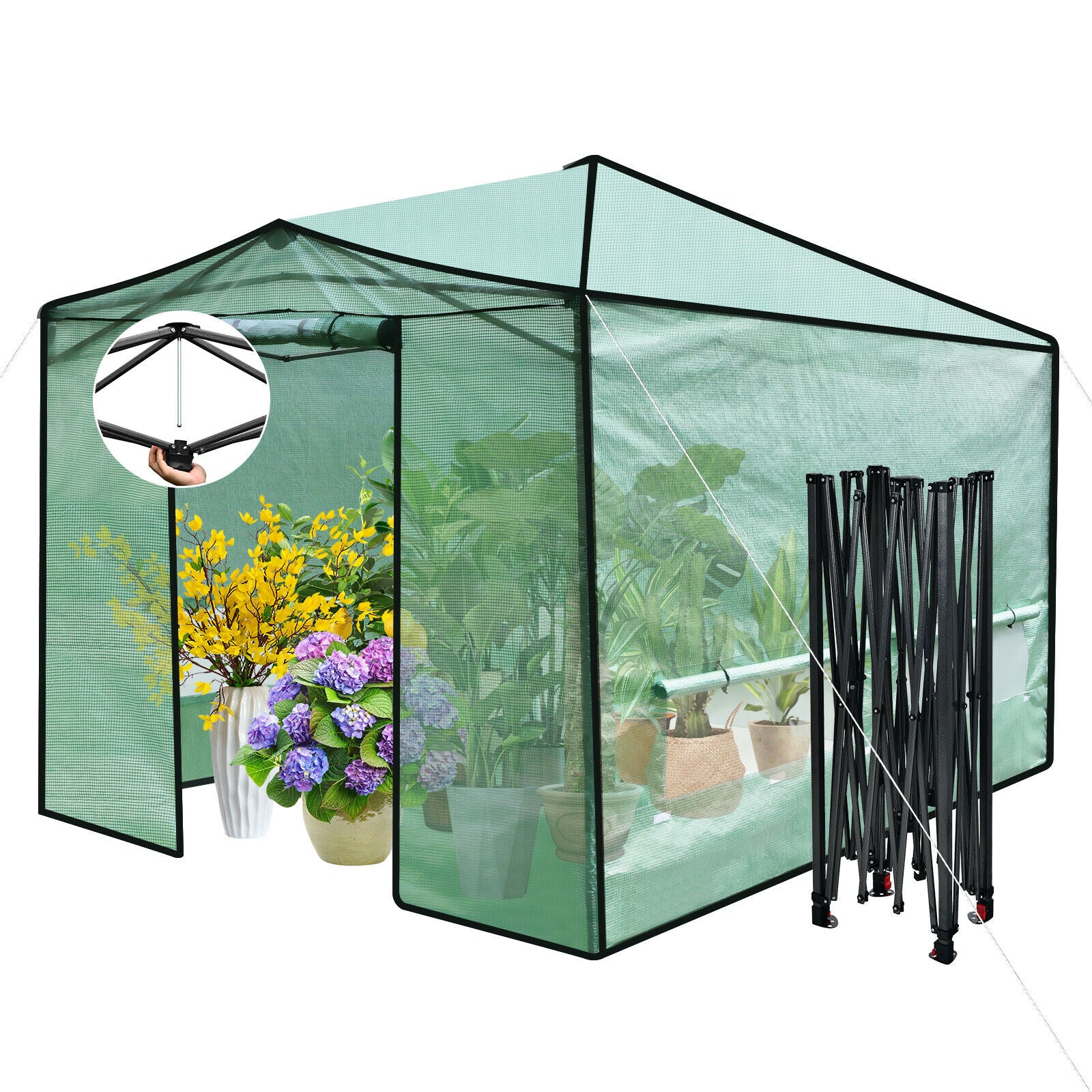 Costway Portable Walk-in Greenhouse Costway Portable Walk-in Greenhouse Furvenzy Default Title