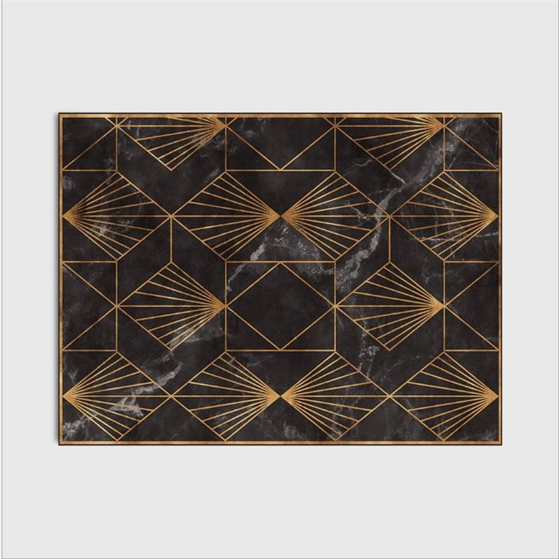 Mid Century Modern Rug - Living Room Carpet Mid Century Modern Rug - Living Room Carpet Furvenzy Brown Yellow 1 40cmX60cm