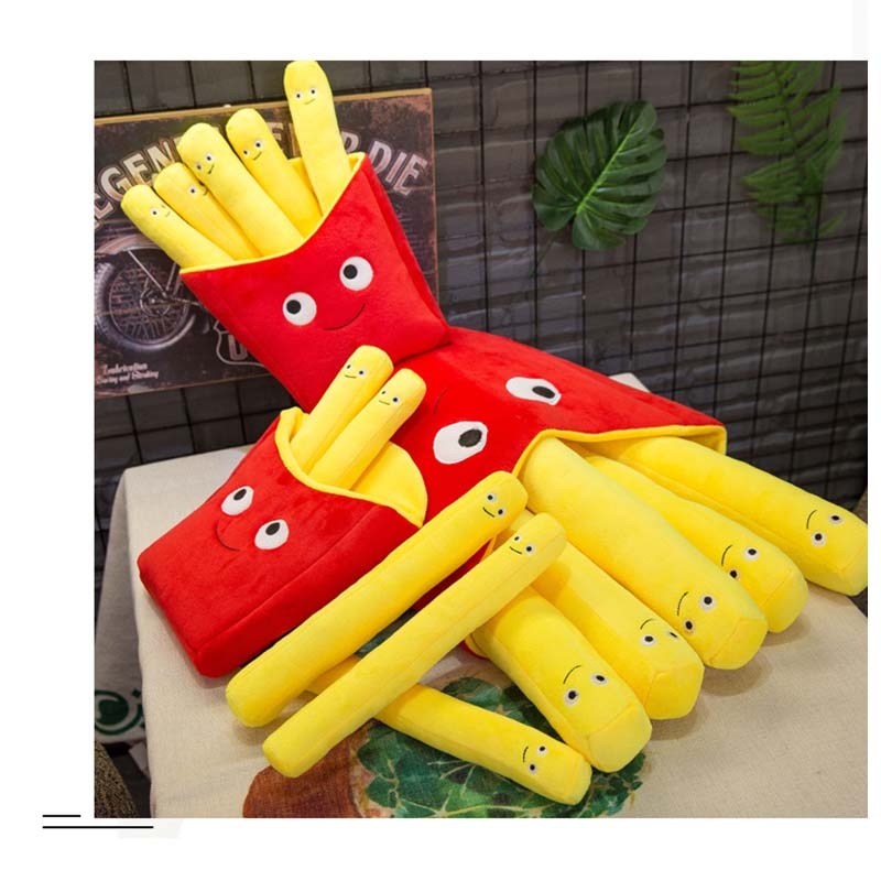 Simulation Food Fries Pillow Pizza Plush Toy Simulation Food Fries Pillow Pizza Plush Toy Furvenzy