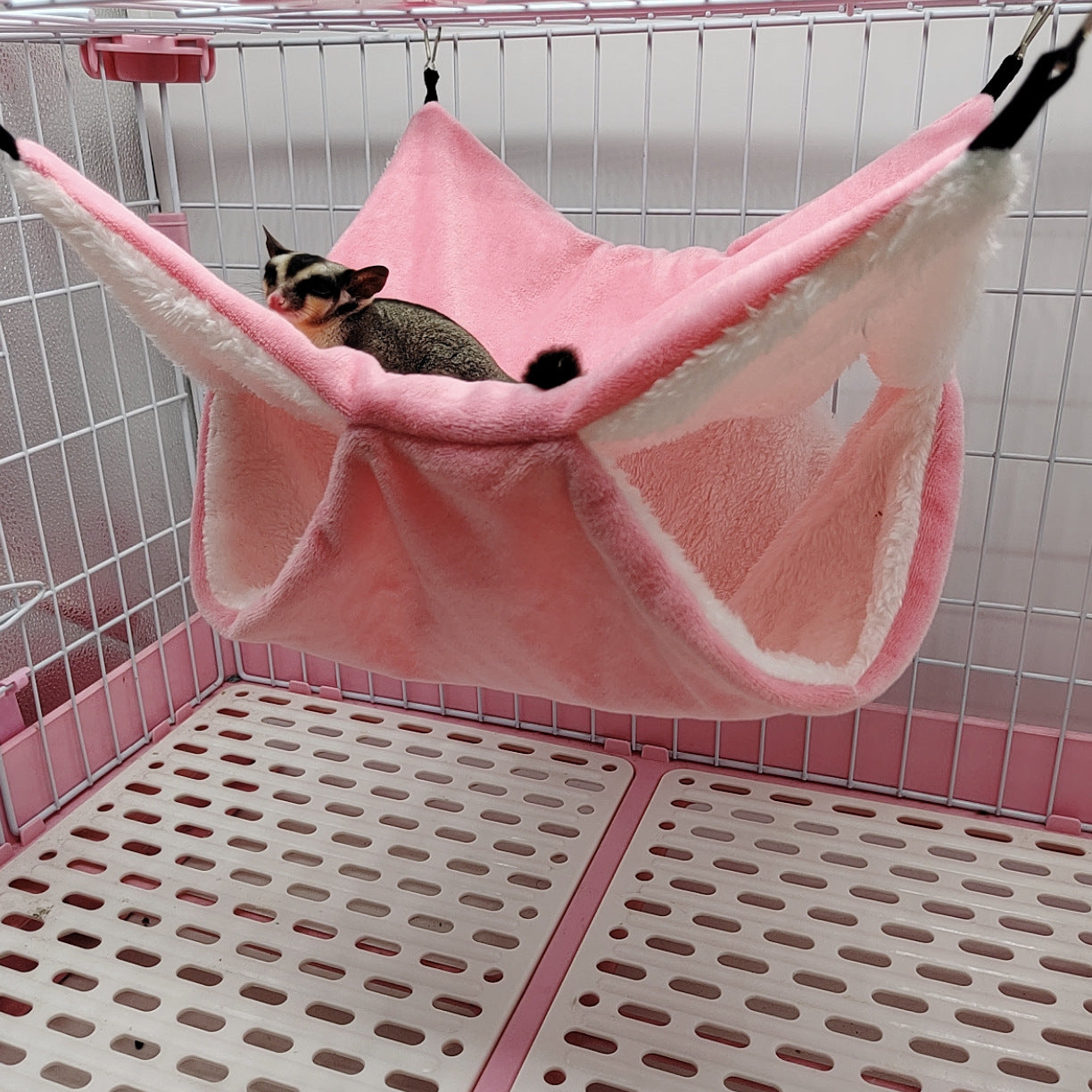 Hamster Hammock Hamster Hammock Pet Carrier & Crate Accessories Furvenzy Pink 20 x 20 CM