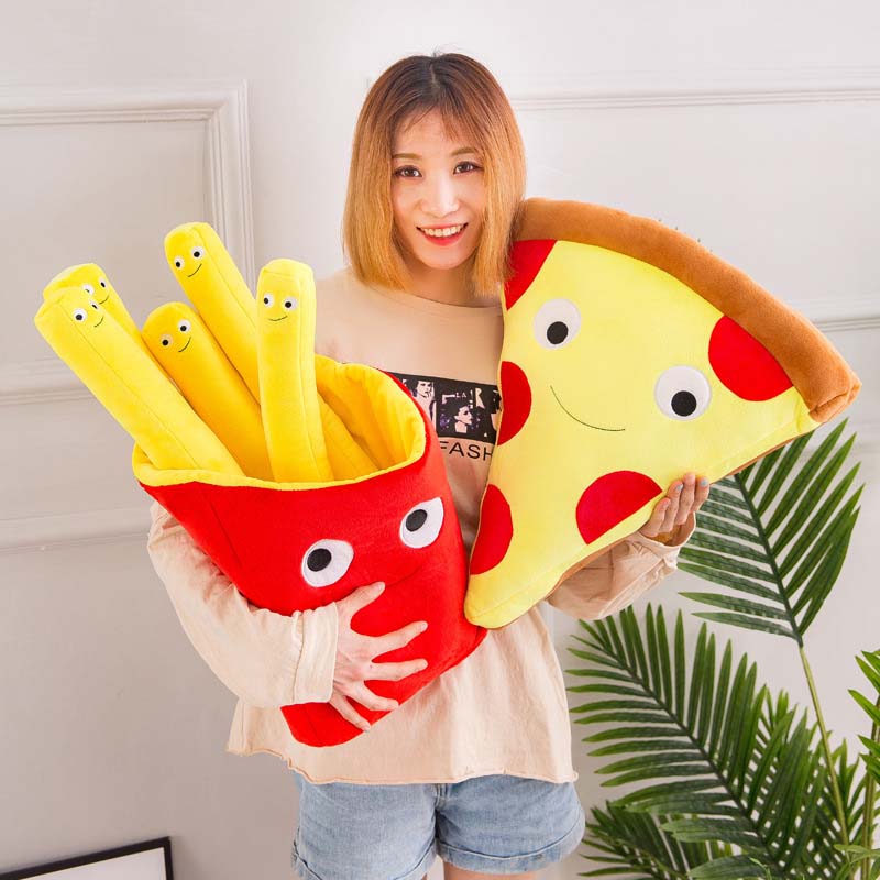 Simulation Food Fries Pillow Pizza Plush Toy Simulation Food Fries Pillow Pizza Plush Toy Furvenzy
