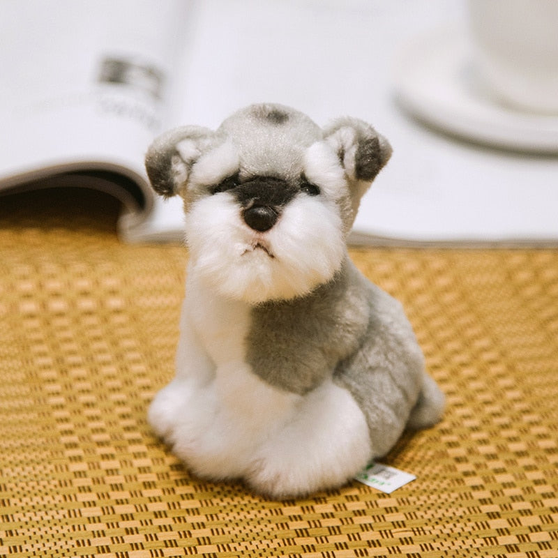Realistic Schnauzer Dog Plush Stuffed Toy Realistic Schnauzer Dog Plush Stuffed Toy Furvenzy S 9x7x11cm