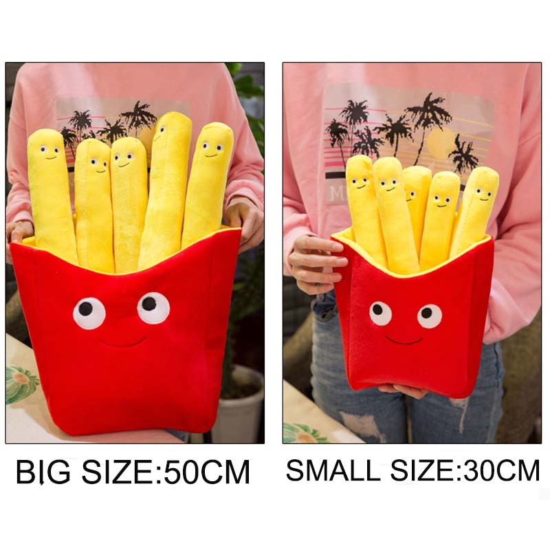 Simulation Food Fries Pillow Pizza Plush Toy Simulation Food Fries Pillow Pizza Plush Toy Furvenzy