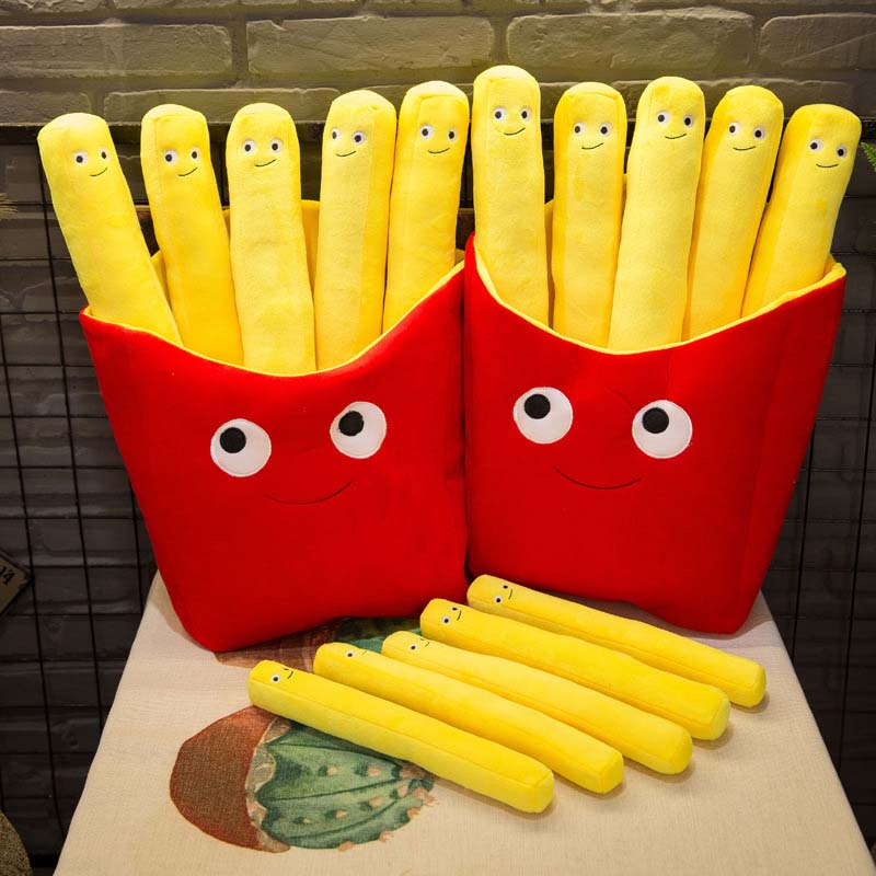 Simulation Food Fries Pillow Pizza Plush Toy Simulation Food Fries Pillow Pizza Plush Toy Furvenzy